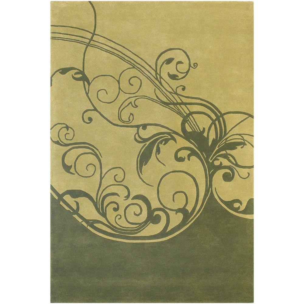 Home Decorators Collection Warwick Gold and Green 5 ft. x 8 ft. Area