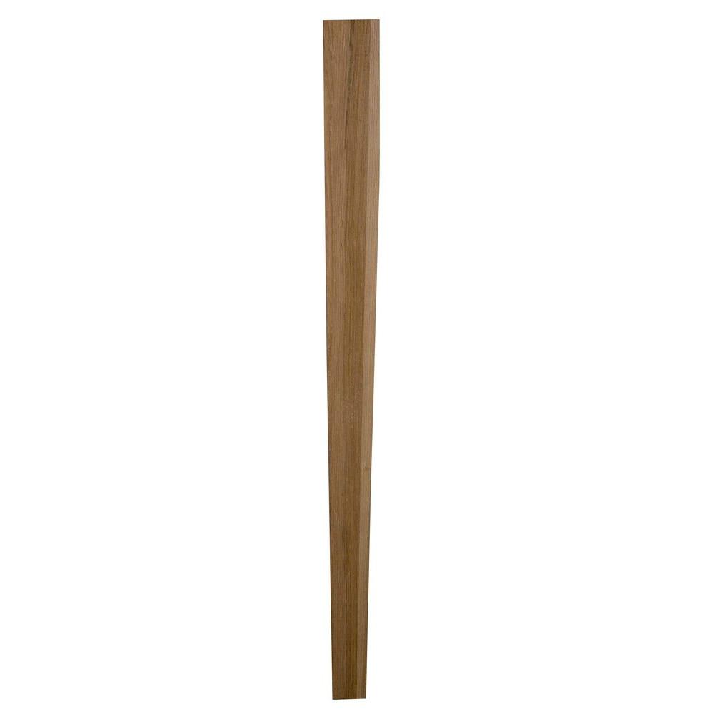 Waddell 21 In Hardwood Square Taper Leg 2981 The Home Depot