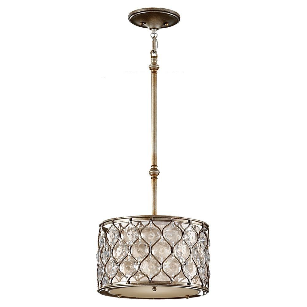 Feiss Lucia 1 Light Burnished Silver Pendant P1259bus The Home Depot Feiss Lucia 1 Light Burnished Silver Pendant