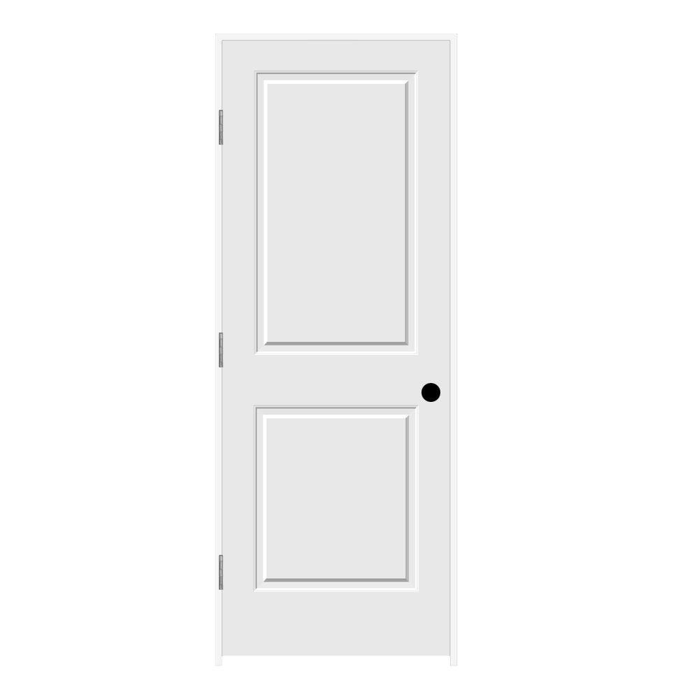 JELDWEN 30 in. x 80 in. Primed RightHand C2020 2Panel Square Top Premium Composite Single
