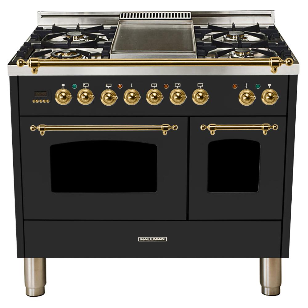 Hallman 40 In 4 0 Cu Ft Double Oven Dual Fuel Italian Range True Hallman 40 In 4 0 Cu Ft Double Oven Dual Fuel Italian Range True