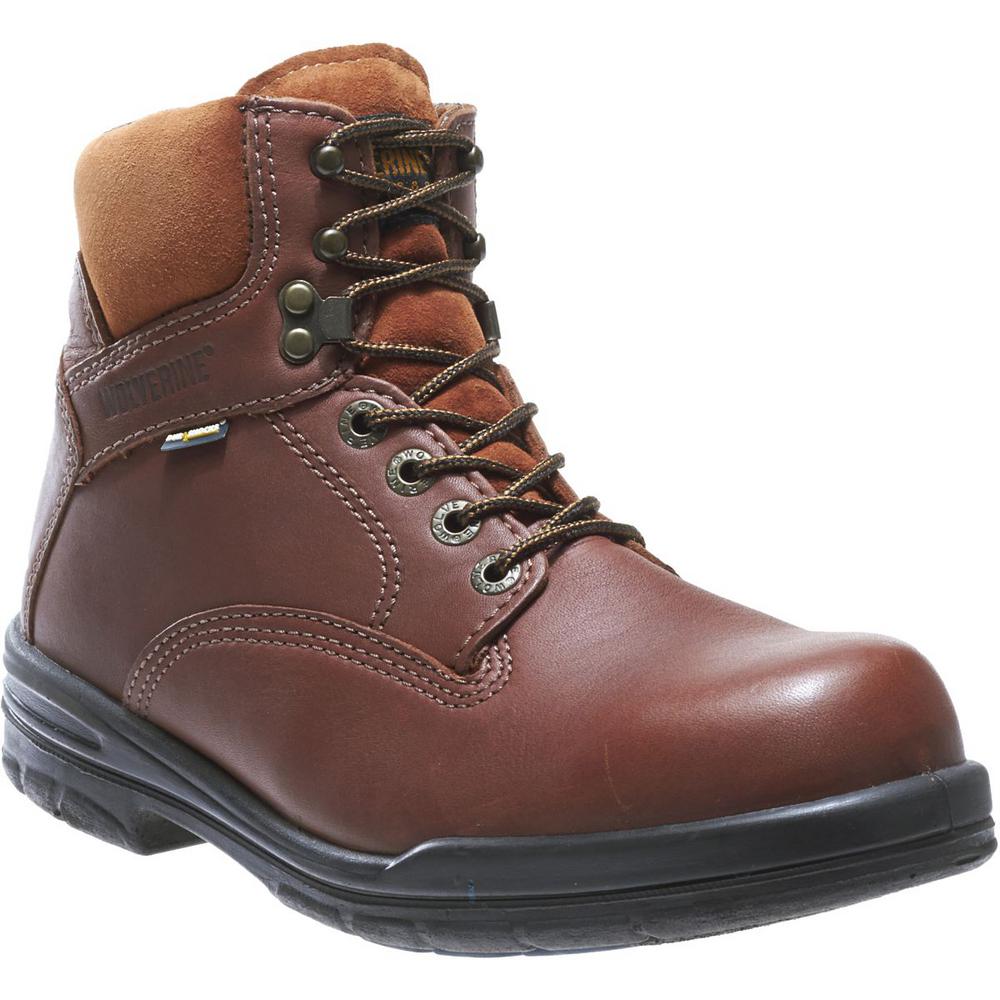 Wolverine Men S Durashock Sr Work Boots Soft Toe Brown Size 10 M W 10 0m The Home Depot