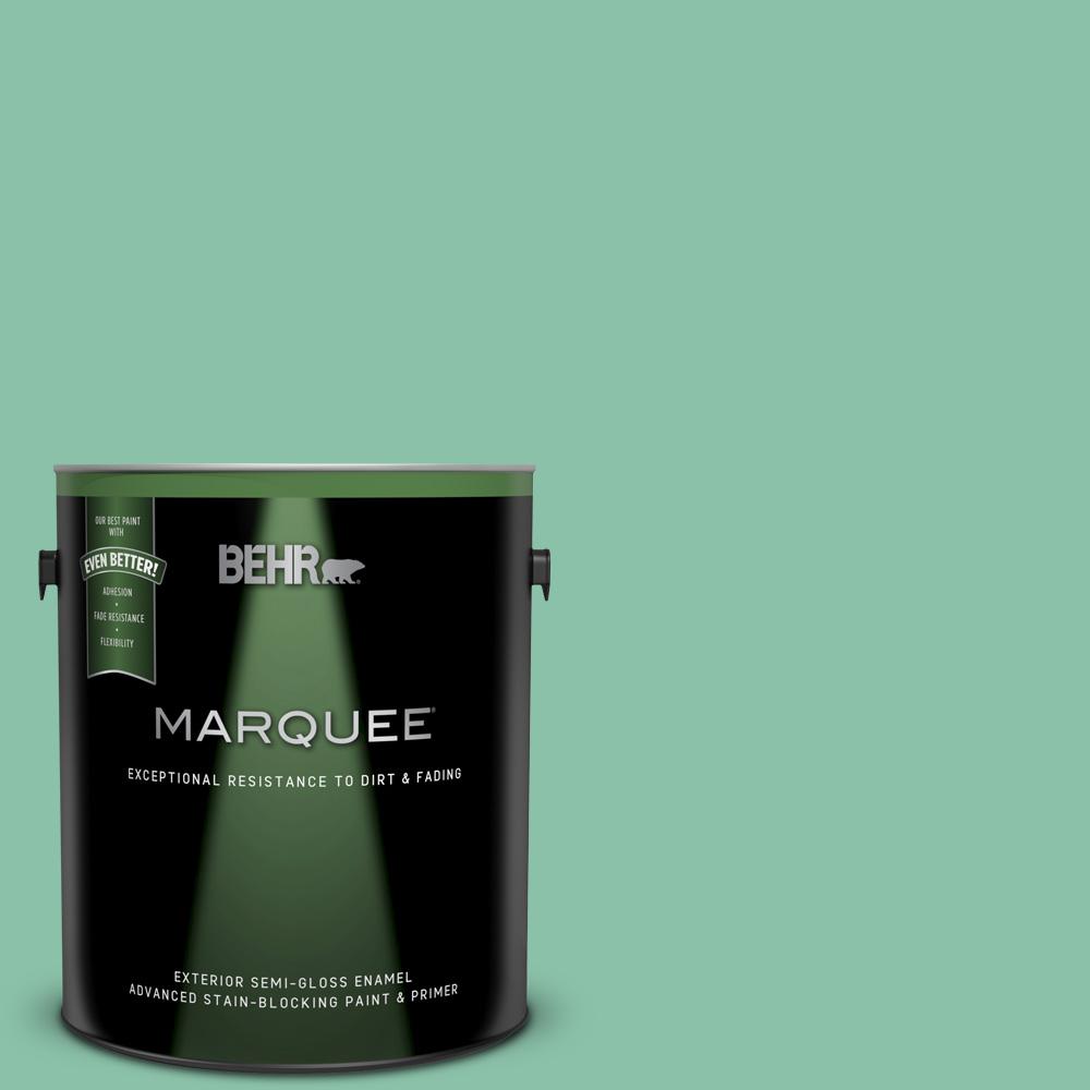 Behr Marquee 1 Gal Home Decorators Collection Hdc Wr14 8 Spearmint Home Decorators Collection Hdc Wr14 8 Spearmint Frosting Semi Gloss Enamel Exterior Paint Primer
