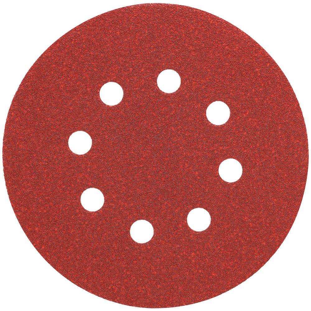 DEWALT 5 in. 8 Hole 220-Grit H and L Random Orbit Sandpaper (25-Pack)