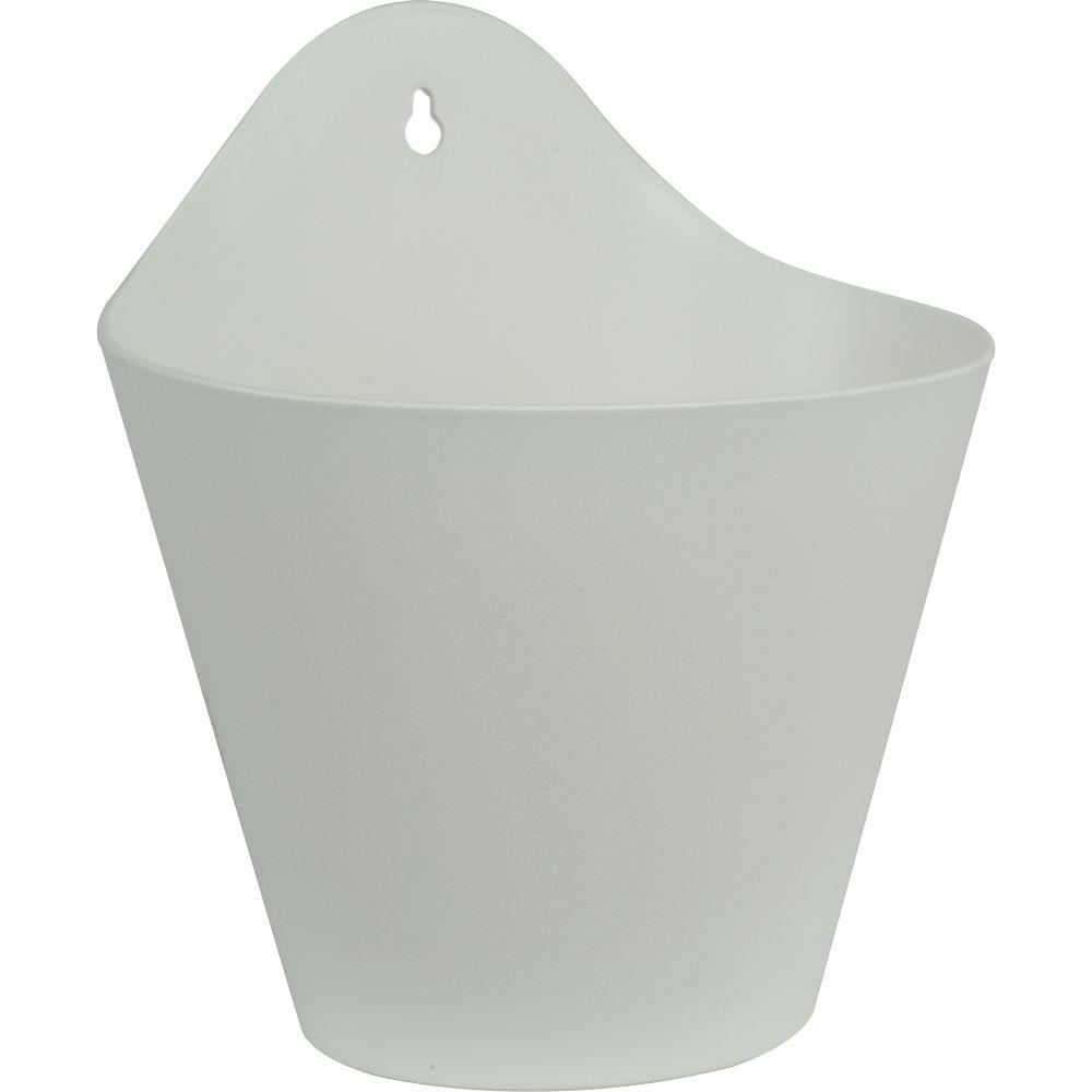 Pride Garden Products Mela 81/2 in. White Plastic Wall Planter83562