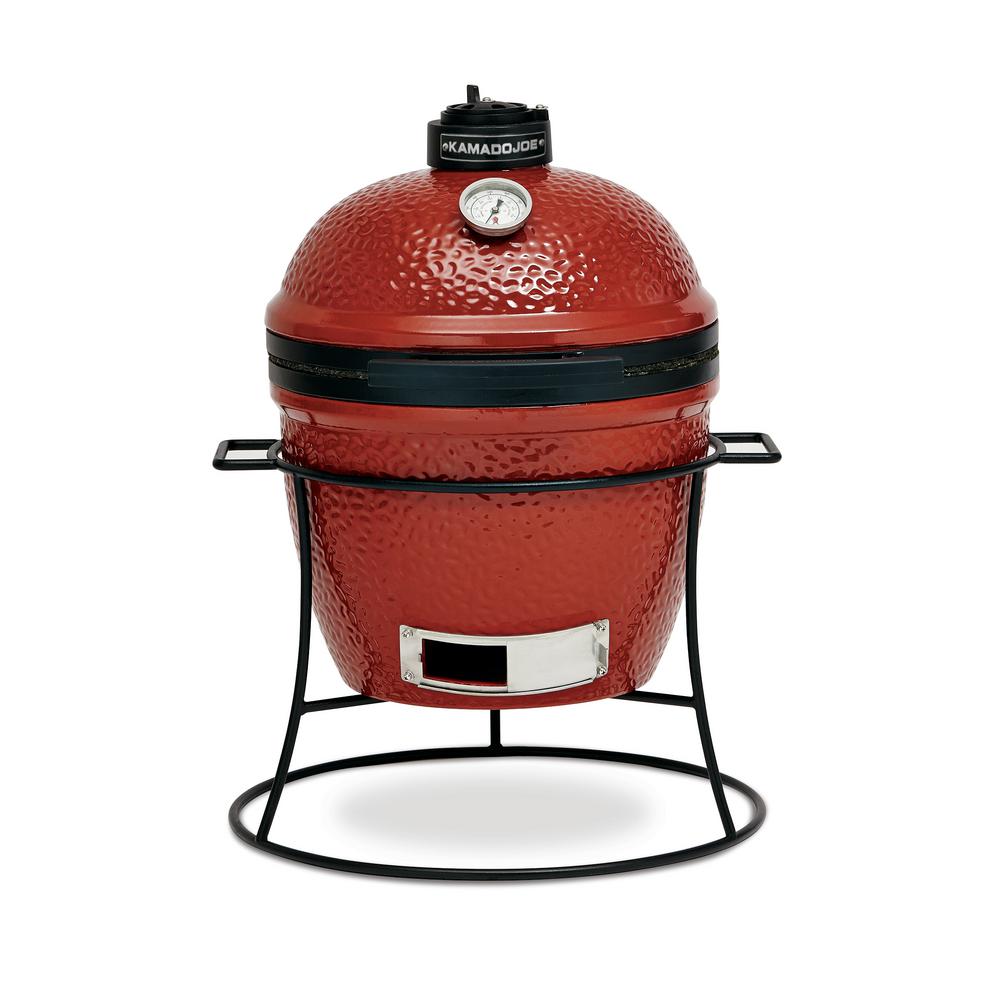 Kamado Joe Joe Jr Charcoal Grill in Red by Kamado Joe