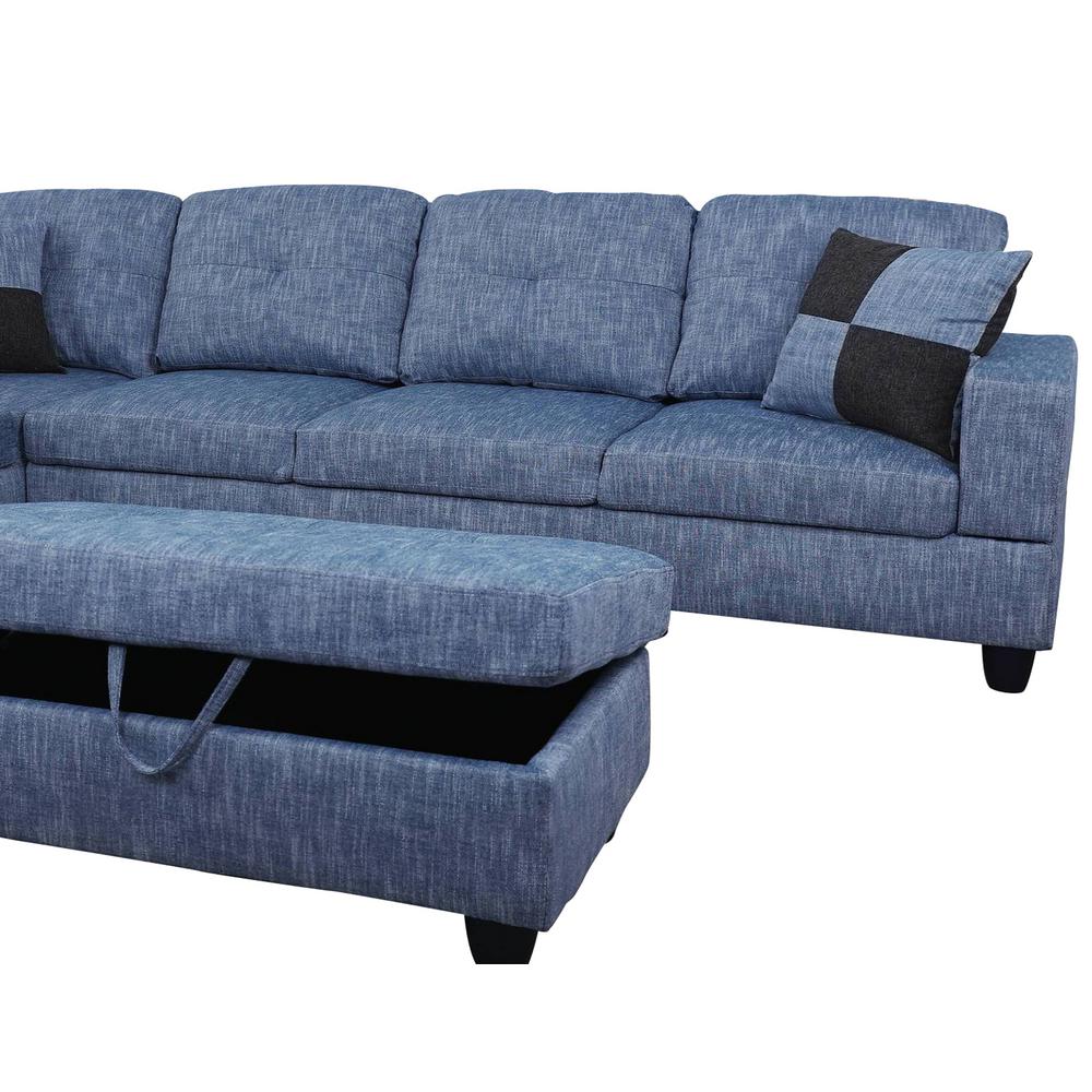 Light Blue Sectional Sofa With Chaise - Sofa Design Ideas