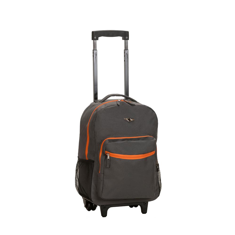 Rockland Roadster 17 in. Rolling Backpack, Charcoal, Grey was $80.0 now $27.2 (66.0% off)