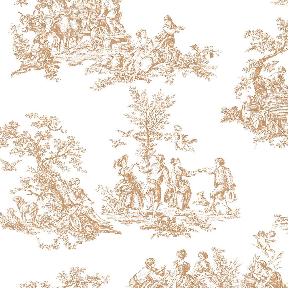 Norwall Romantic Toile Wallpaper-MH36501 - The Home Depot