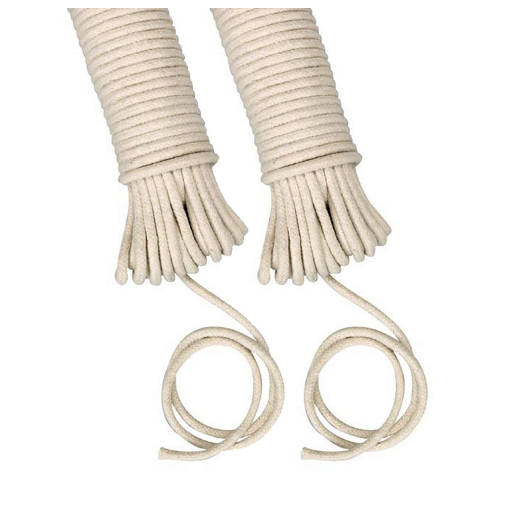 Unbranded 100 ft. Cotton Retractable Indoor and Outdoor Clothesline