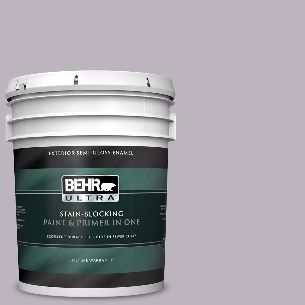 Behr Ultra 5 Gal. #n100-3 Future Vision Semi-gloss Enamel Exterior Paint And Primer In One
