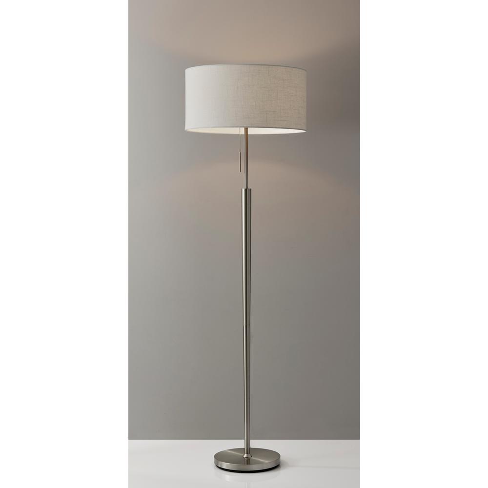Adesso Hayworth 65 In Satin Steel Floor Lamp