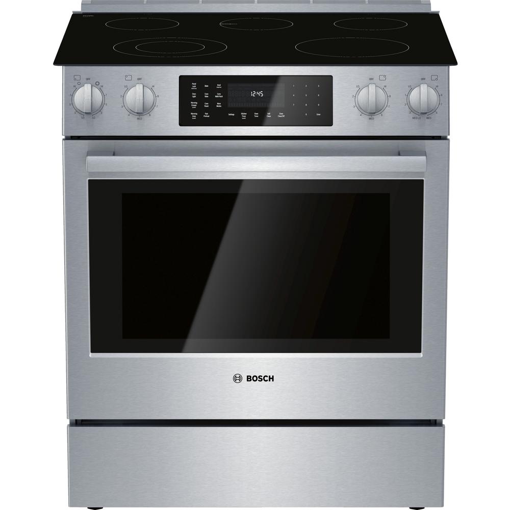 Bosch 800 Series 30 In 4 6 Cu Ft Slide In Electric Range With