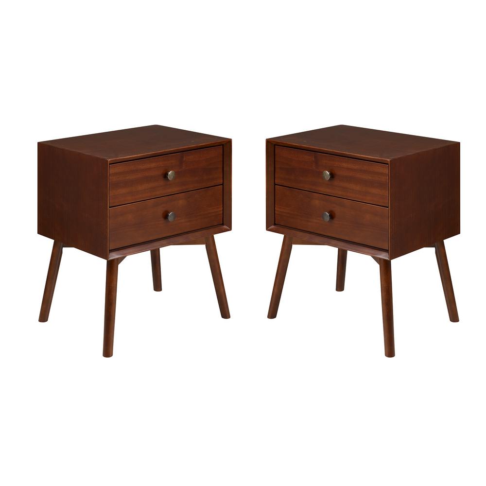 Walnut Nightstands Bedroom Furniture The Home Depot