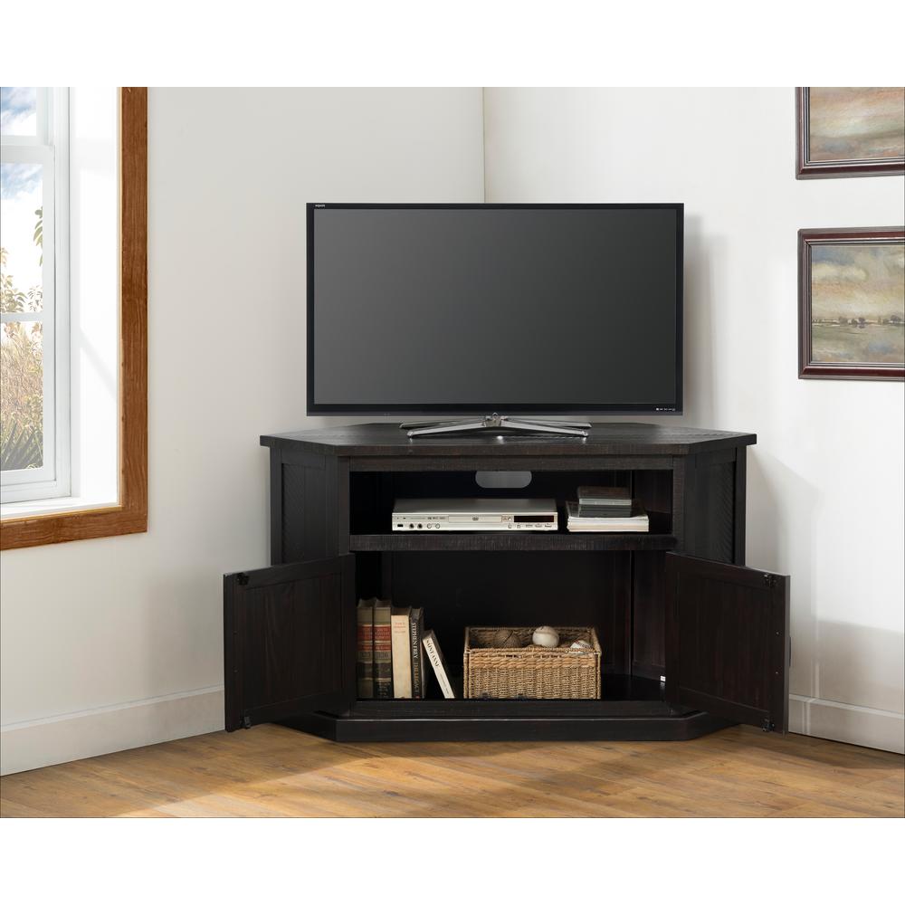 Martin Svensson Home Rustic Corner Tv Stand Espresso 90978 The