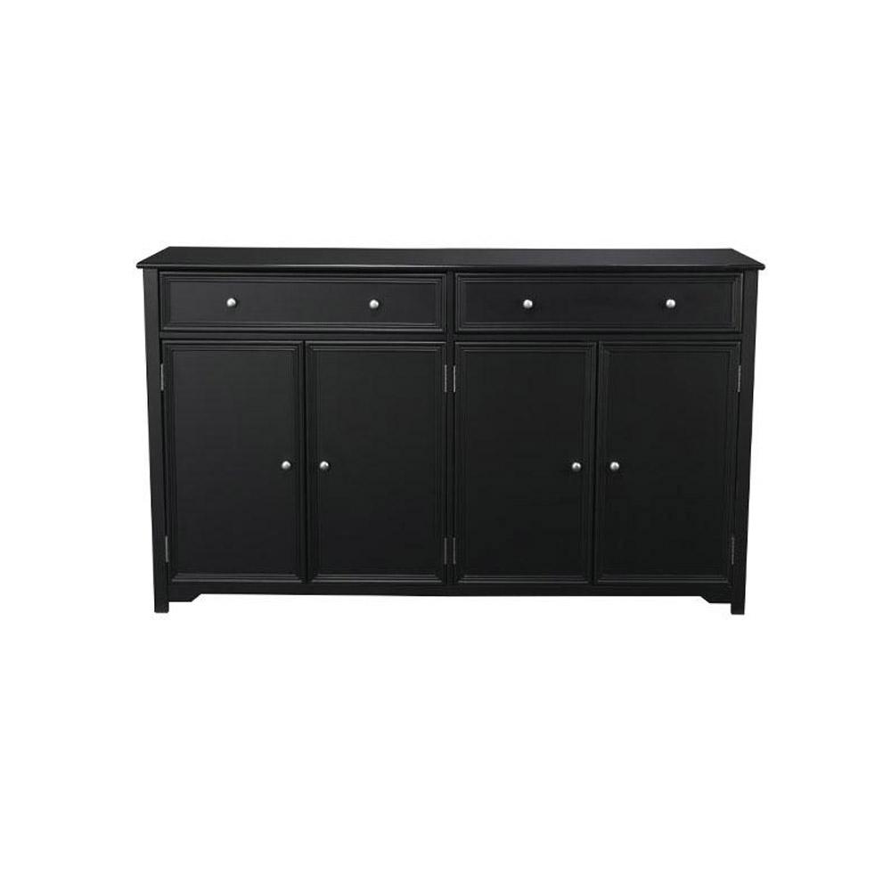 Sideboards Buffets Kitchen Dining Room Furniture The Home Depot Oxford Black Buffet
