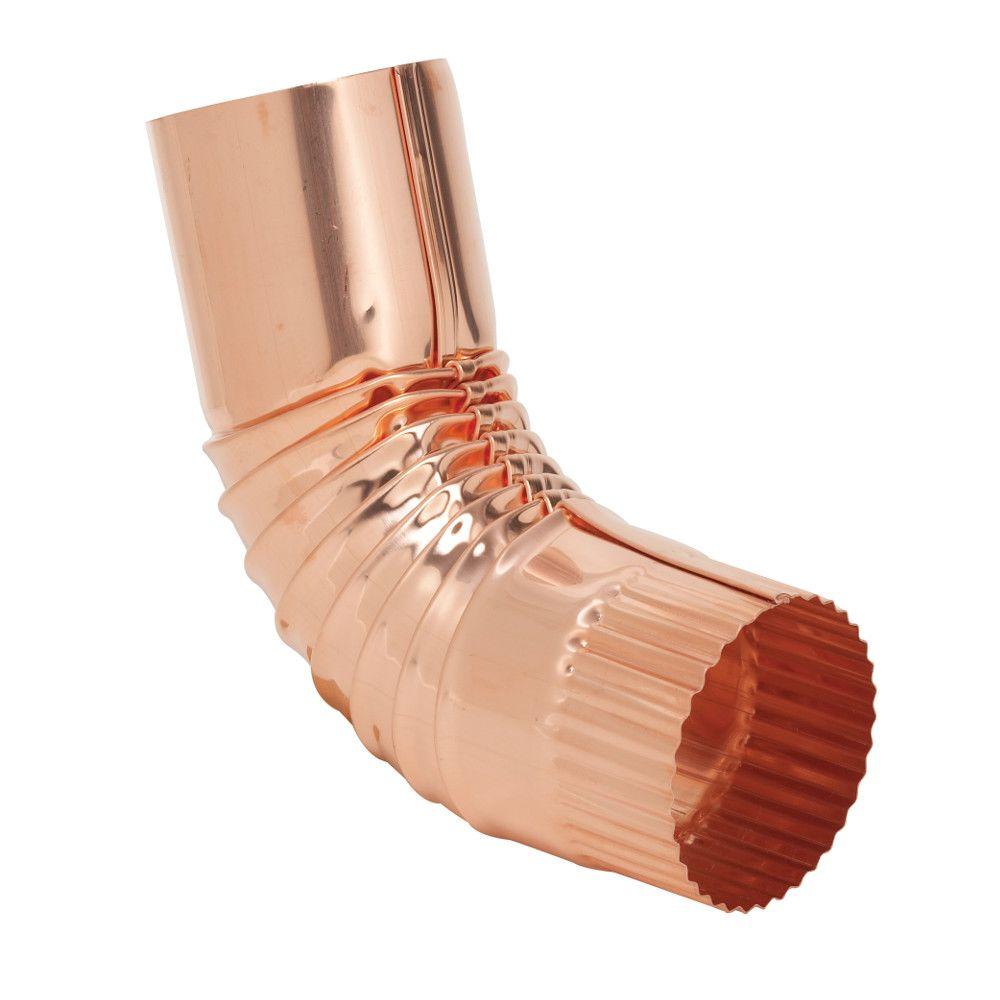 Roof Gutter Round Elbow Downspout Copper 75 Degree