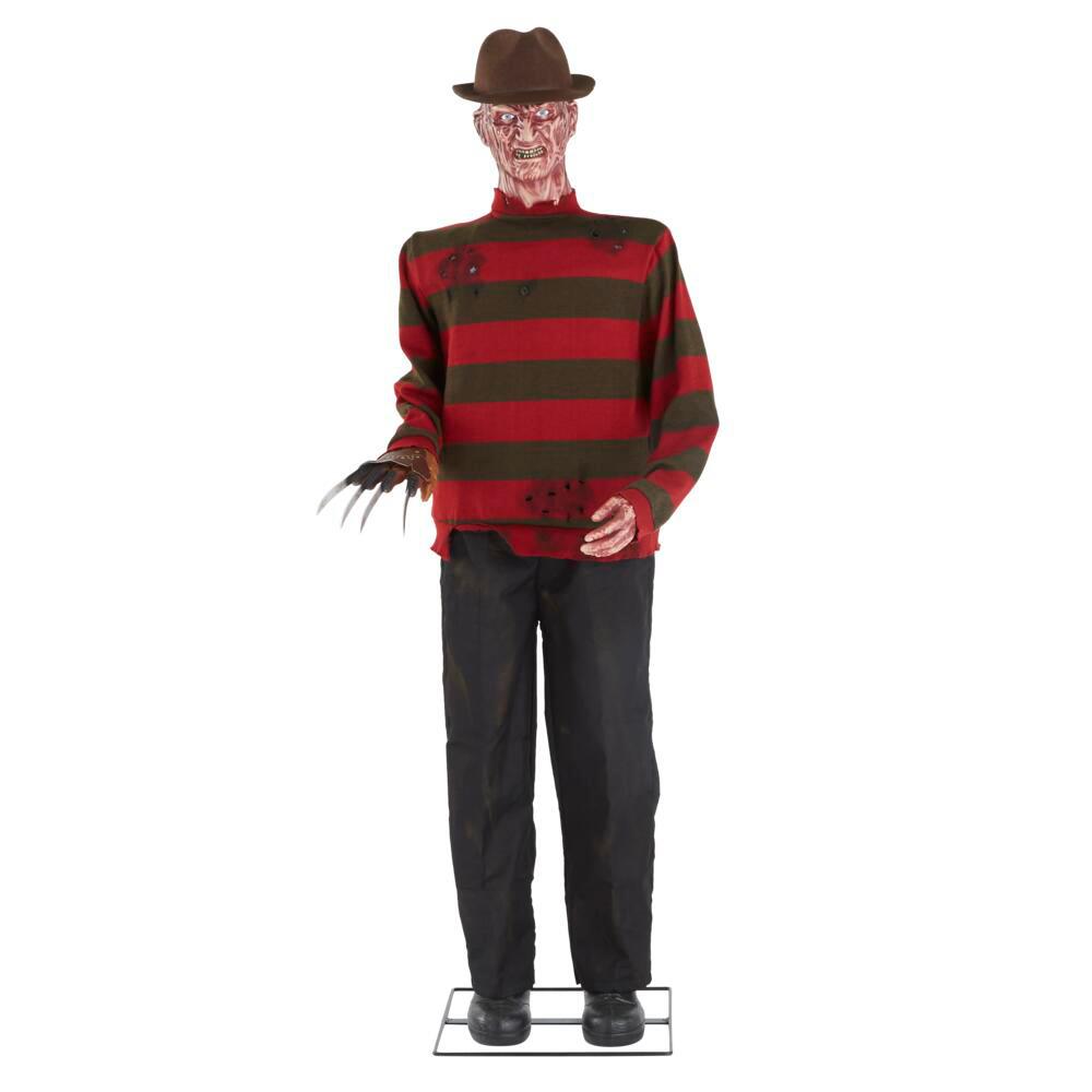 warner 6 ft halloween animated freddy krueger 222216 the home depot usd