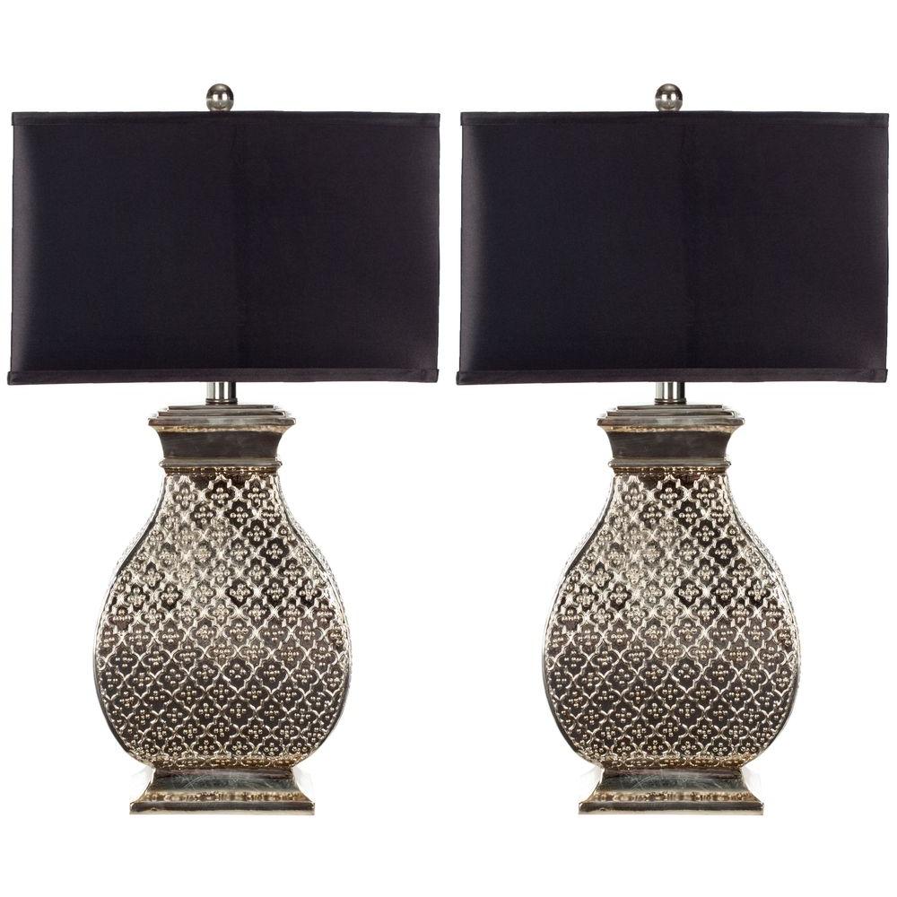 Safavieh Malaga 30 in. Silver Table Lamp (Set of 2)LIT4064ASET2 The
