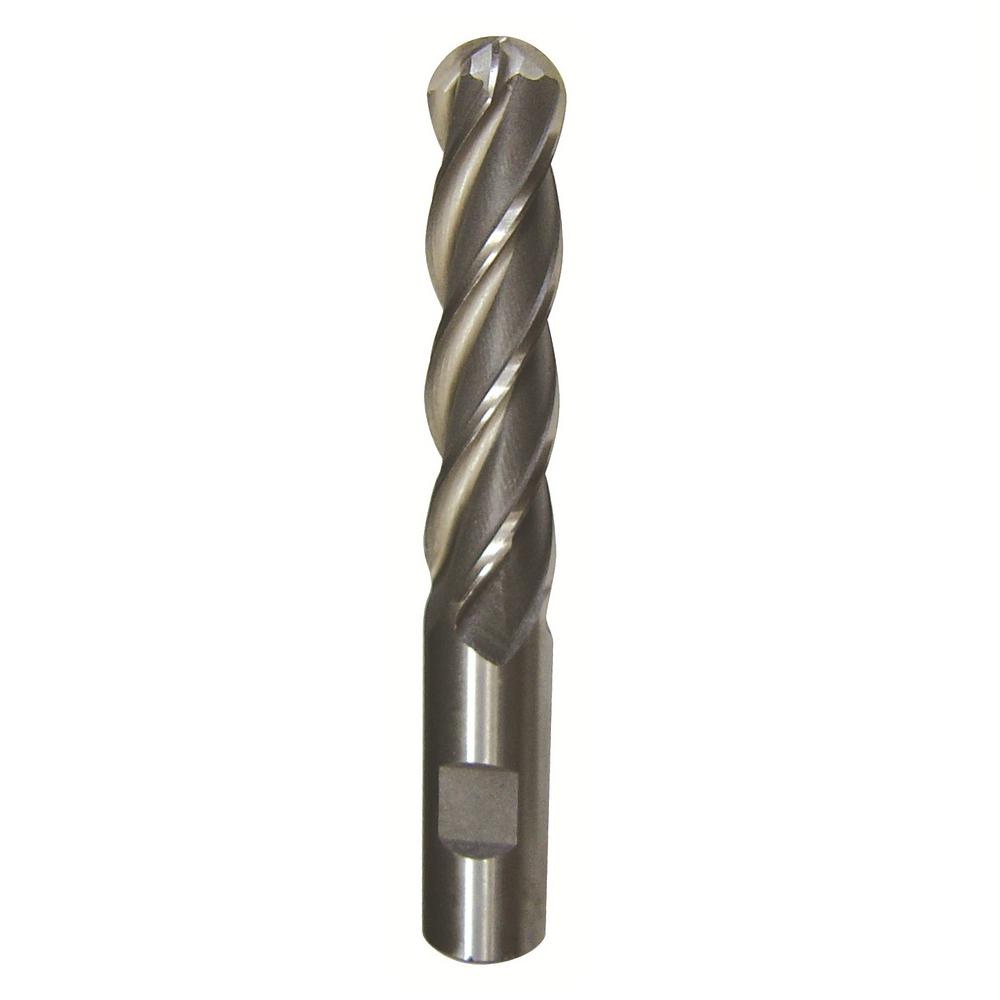 Drill America 1/2 in. x 1/2 in. Shank Carbide End Mill Specialty Bit with 2Flute Ball Shape