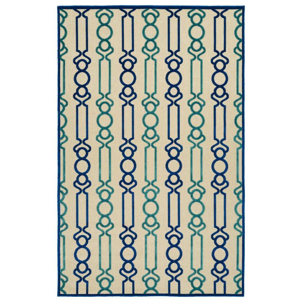 Kaleen Escape Blue 5 ft. x 7 ft. 6 in. Indoor/Outdoor Area RugESC1217