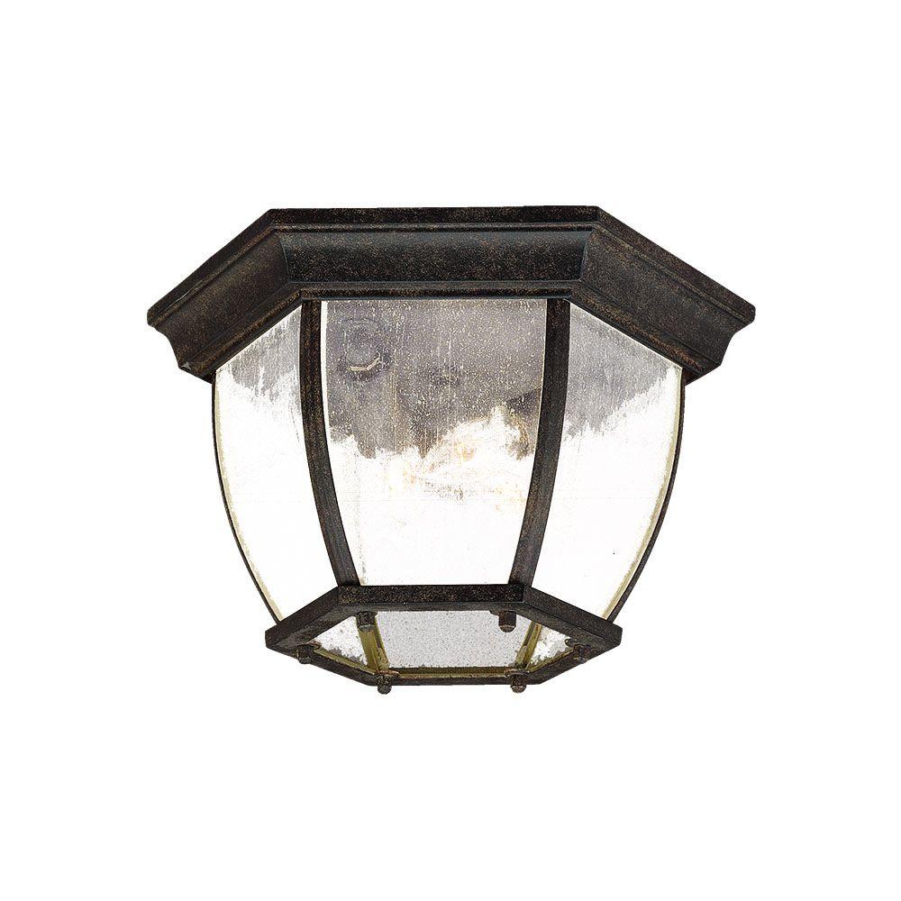 Acclaim Lighting Flushmount Collection Ceiling Mount 3 Light Black Coral Outdoor Light Fixture