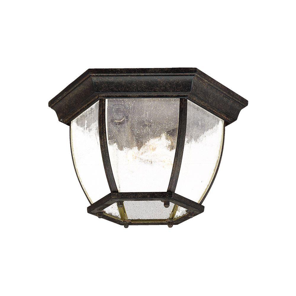 Acclaim 5602BW Flush Mount Collection 3-Light Ceiling Mount Outdoor Light Fixture Burled Walnut