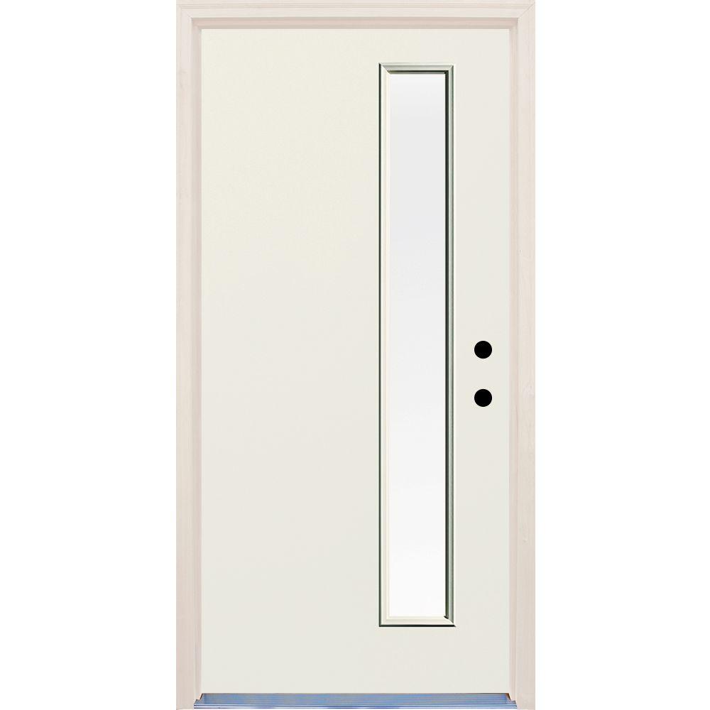 Builder's Choice 36 in. x 80 in. Raw 1 Lite Clear Glass Unfinished