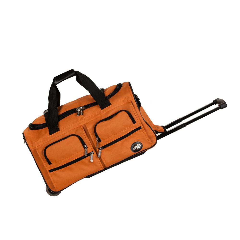 orange duffle bag