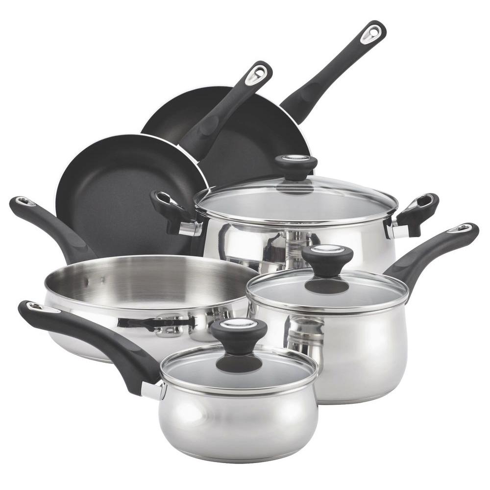 Tramontina Gourmet 4Piece Stainless Steel Cookware Set with Lids80120