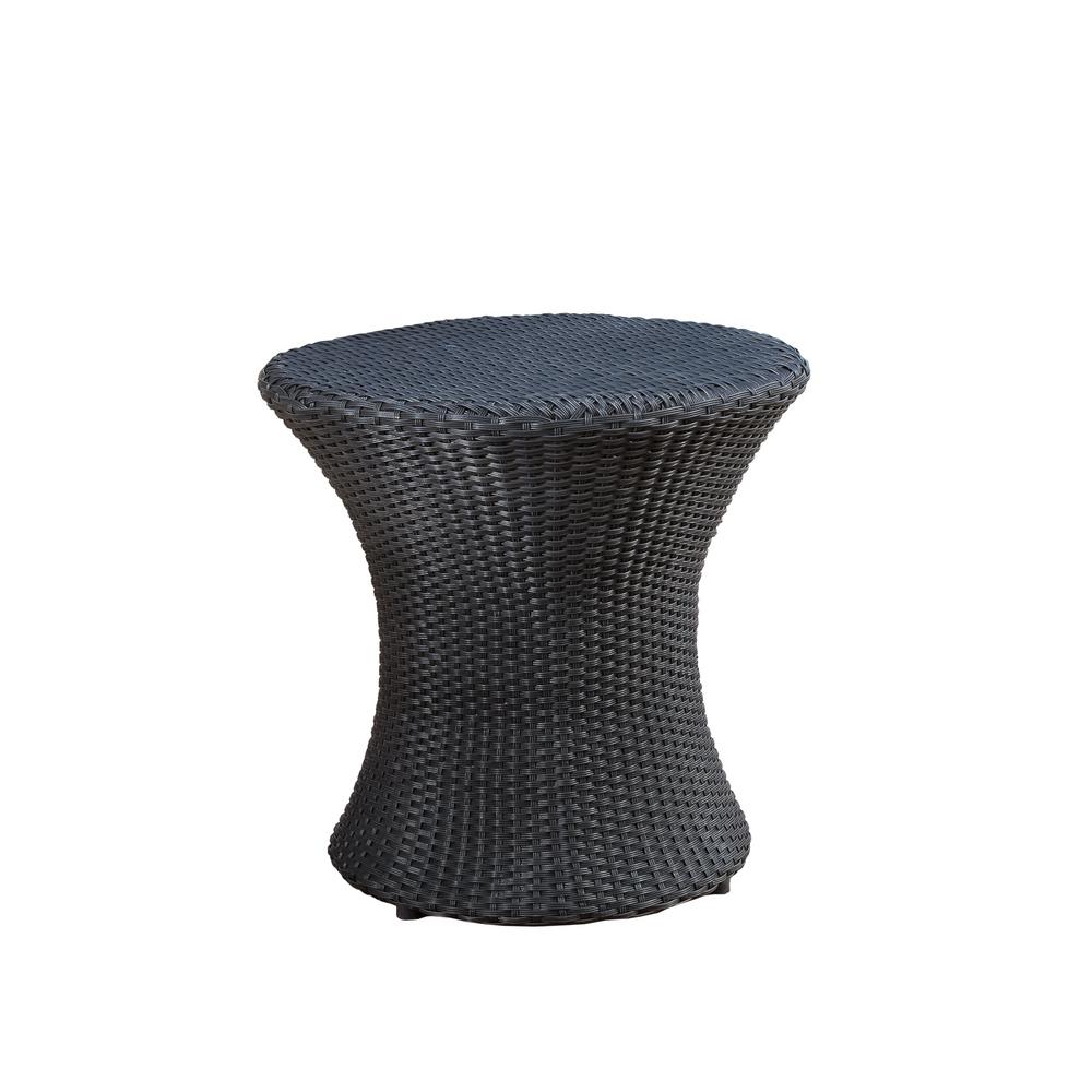 Noble House Adriana Round Wicker Outdoor Accent Table-214864 - The Home