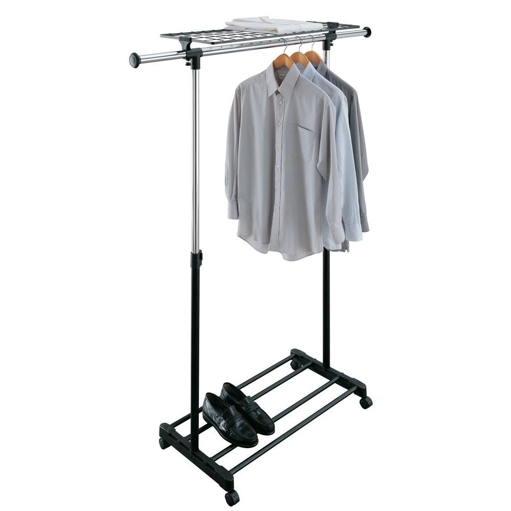 Neu Home Adjustable 59 In X 71 In Garment Rack With Shelf 1703w