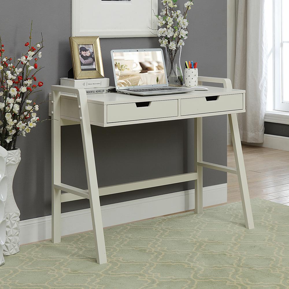 Usl Charles Polar White Small Office Desk Sk19185ar1 Pw The Home