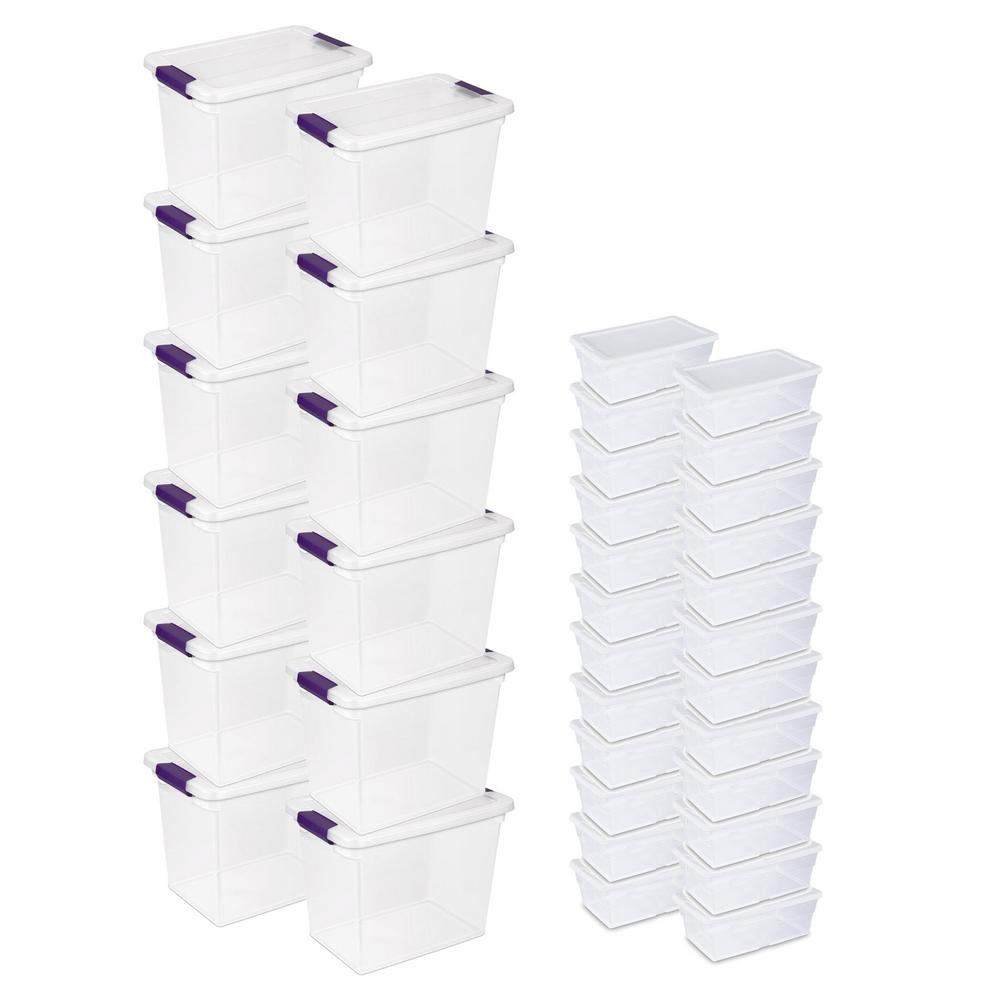 Sterilite 16 In X 13 10 24 Qt Plastic Storage Bin 12 24 Qt Plastic Storage Bin