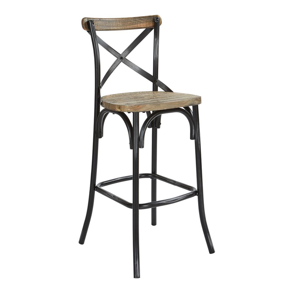 Osp Home Furnishings Somerset 30 In Antique Black Bar Stool With Osp Home Furnishings Somerset 30 In Antique Black Bar Stool With Back