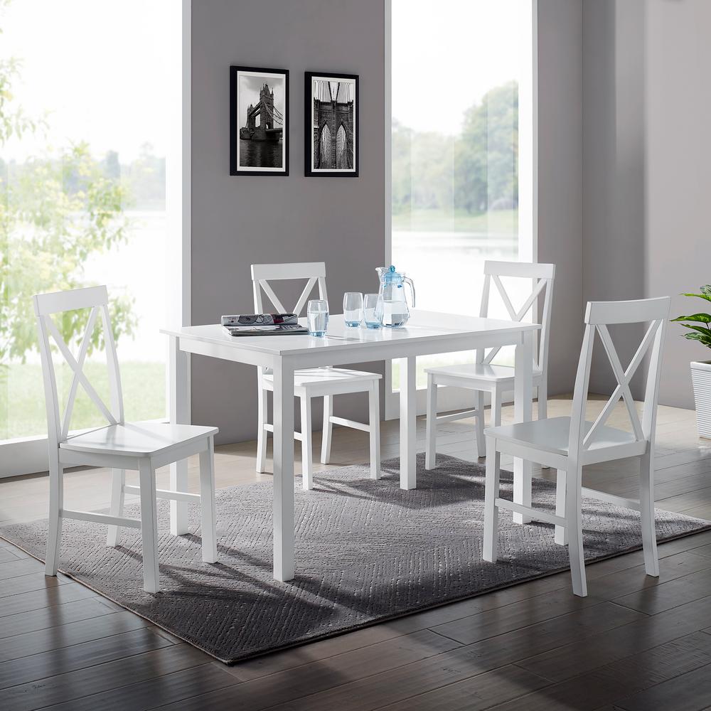 Welwick Designs 5 Piece White Solid Wood Farmhouse Dining Welwick Designs 5 Piece White Solid Wood Farmhouse Dining