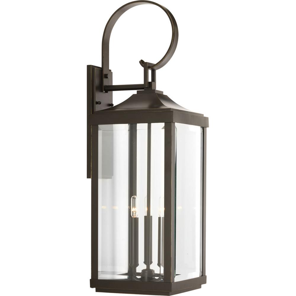 Gibbes Street Collection 3 Light Antique Bronze 30 6 In Outdoor Wall Lantern Gibbes Street Collection 3 Light Antique Bronze 30 6 In Outdoor Wall Lantern
