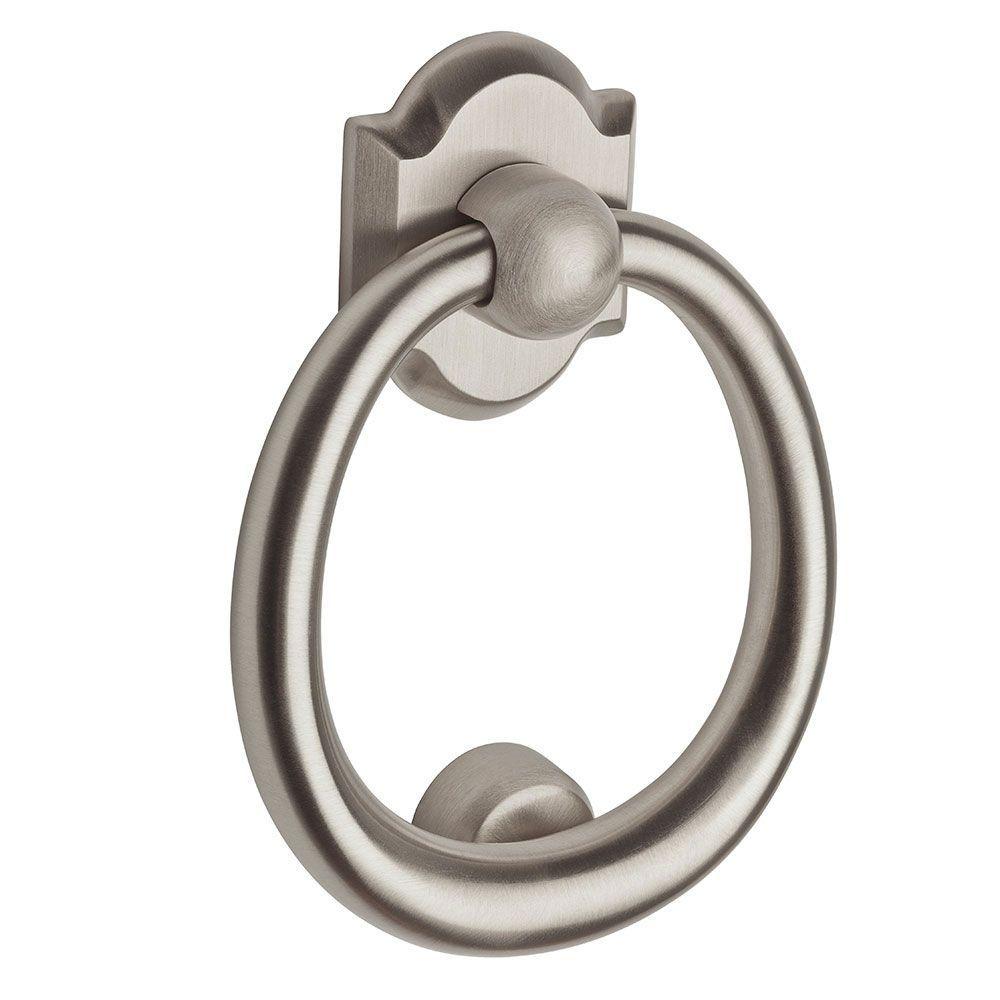Baldwin Metal Door Accessories Hardware The Home Depot Satin Nickel Ring Door Knocker