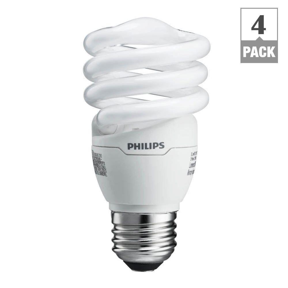 Philips 60w Equivalent Soft White 2700k Spiral A Line Cfl Light Bulb 4 Pack 434373 The philips 60w equivalent soft white 2700k spiral a line cfl light bulb 4 pack 434373 the