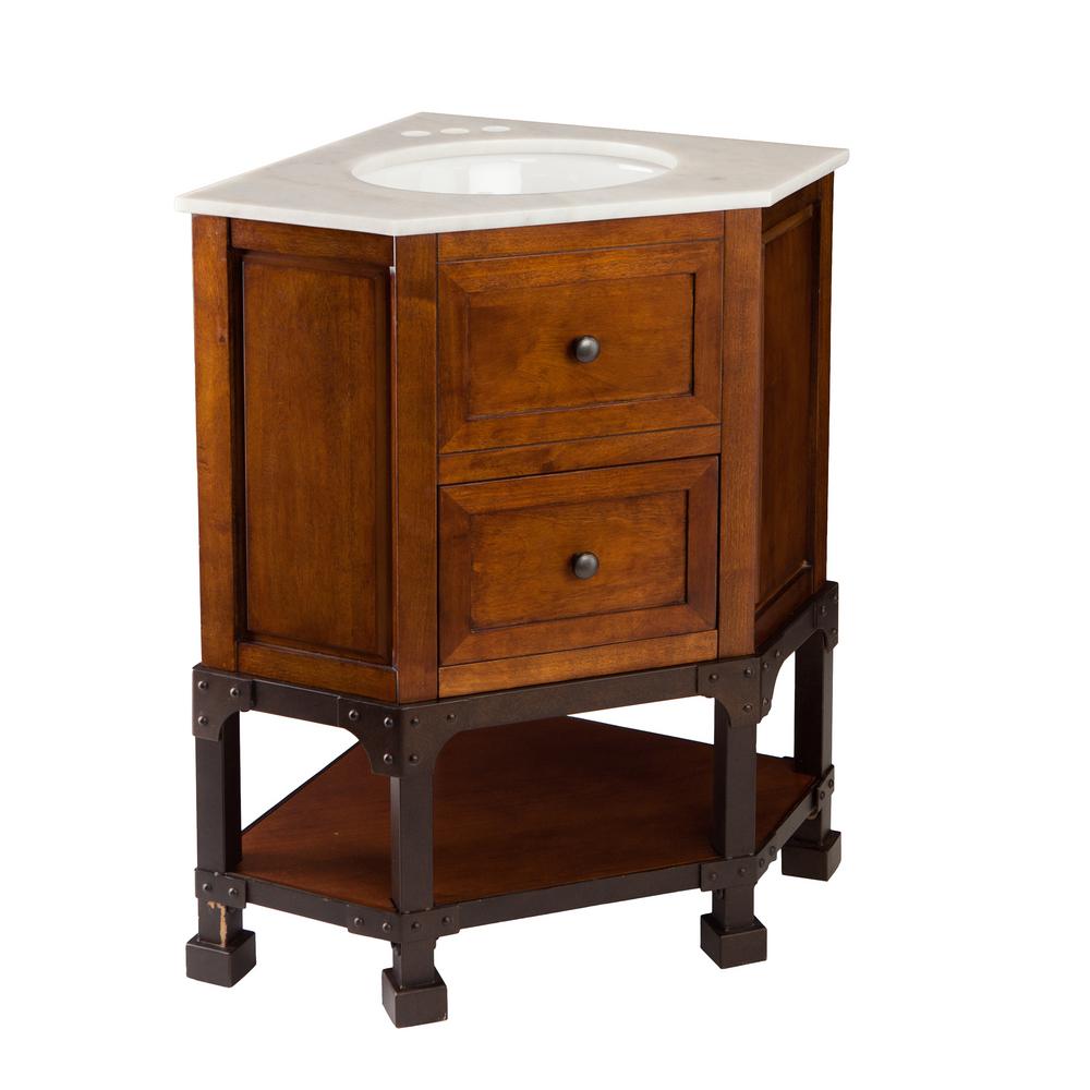 Southern Enterprises Lendry 32 in. W x 23.5 in. D Corner Bath Vanity in