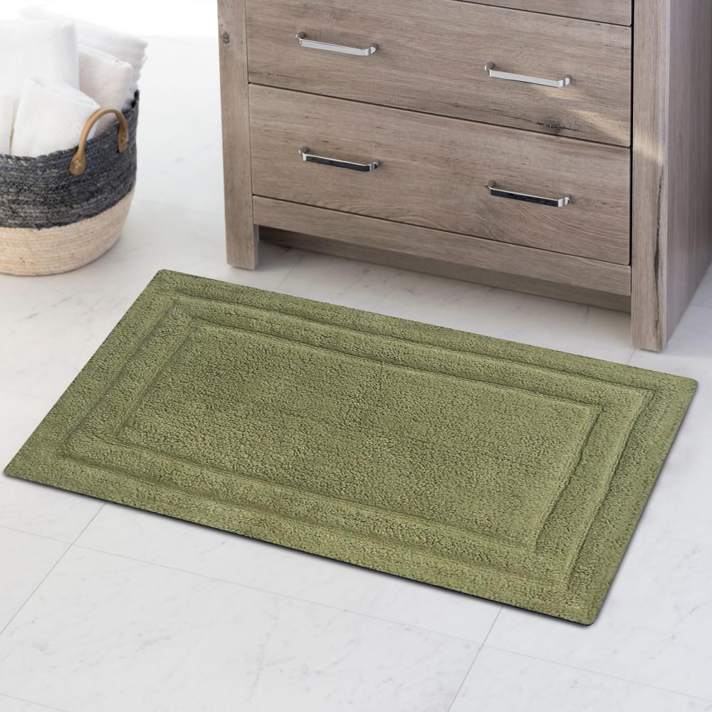 Benjara Clic Sage Green 34 In X 21 2 Piece Bath Rug Set Benjara Clic Sage Green 34 In X 21