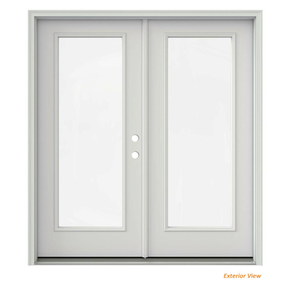 JELD-WEN 72 In. X 80 In. Primed Steel Left-Hand Inswing Full Lite Glass ...