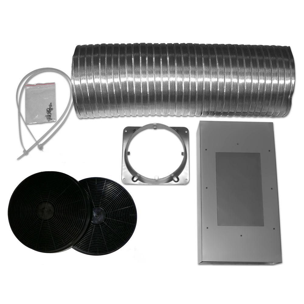ancona non ducted recirculating kit for rapido range hood an 1164