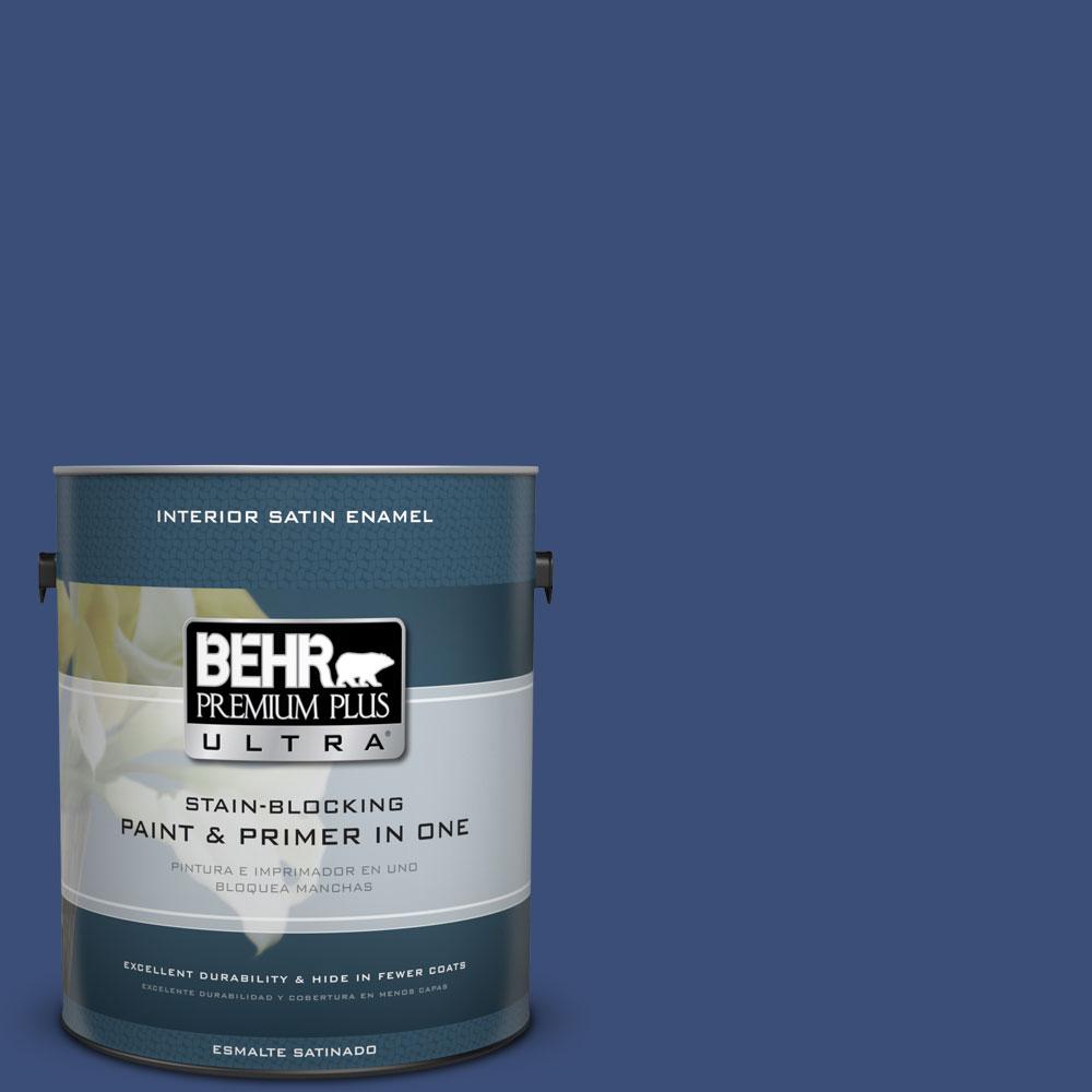 Behr Premium Plus Ultra 1 Gal 600d 7 Daring Indigo Satin Enamel 600d 7 Daring Indigo Satin Enamel Interior
