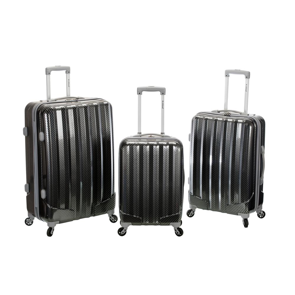 Rockland Metallic 3-Piece Hardside Spinner Luggage Set, Fiber was $480.0 now $144.0 (70.0% off)