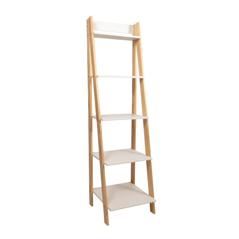 Adeptus Split 5 Shelf Ladder Unit Black 95078 The Home Depot