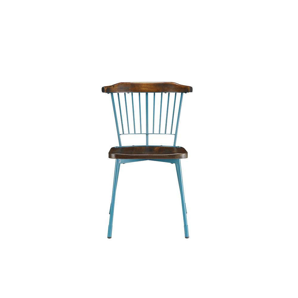 Green Metal Dining Chairs Kitchen Room Furniture Orien Teal And Brown Oak Side Chair Set Of 2