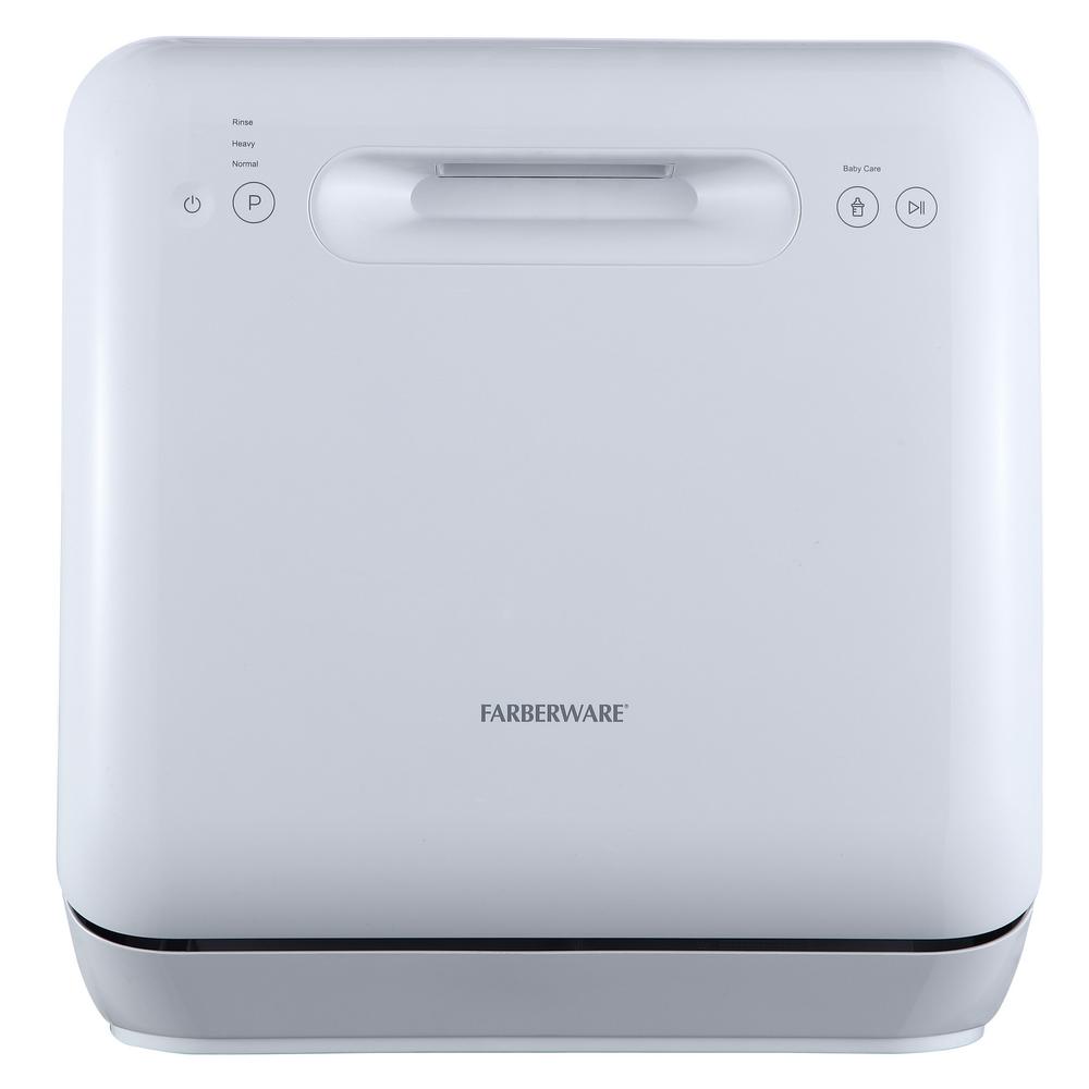 Farberware Professional Complete White Portable Countertop Dishwasher