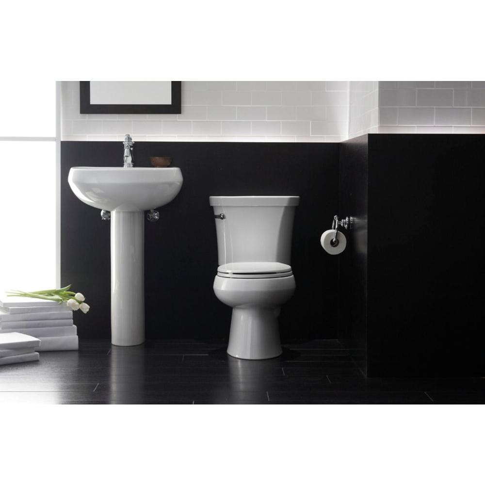Kohler Wellworth Single Hole Vitreous China Pedestal Sink Combo In White With Overflow Drain