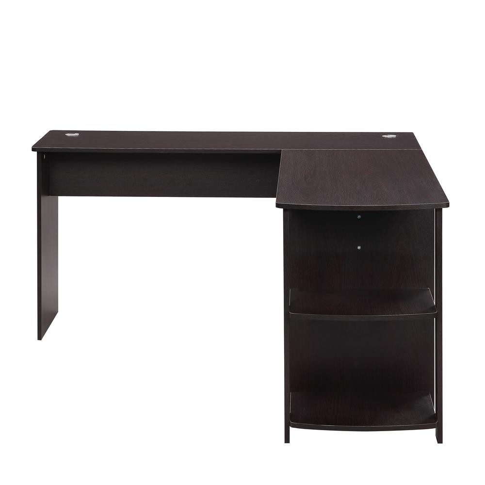 Harper Bright Designs Espresso L Shaped Computer Desk With Side Bright Designs Espresso L Shaped